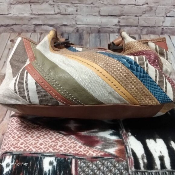 Fossil Multicolor Leather/Canvas/Straw Handbag - Picture 8 of 12